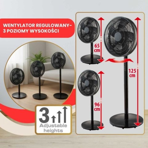 WENTYLATOR WIATRAK PODŁOGOWY BIURKOWY REGULOWANY KLAUSBERG KB-9041 Klausberg