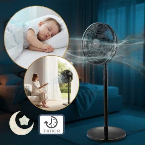 WENTYLATOR WIATRAK PODŁOGOWY BIURKOWY REGULOWANY KLAUSBERG KB-9041 Klausberg