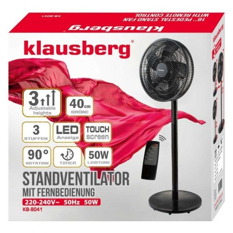 WENTYLATOR WIATRAK PODŁOGOWY BIURKOWY REGULOWANY KLAUSBERG KB-9041 Klausberg