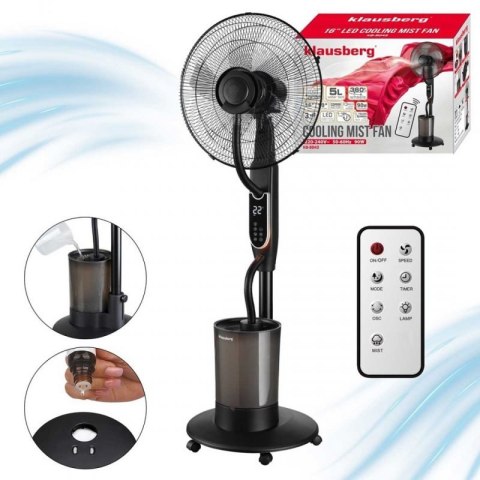 WENTYLATOR WIATRAK PODŁOGOWY MGIEŁKOWY Z NAWILŻACZEM KLAUSBERG KB-9043 Klausberg