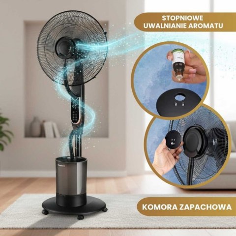 WENTYLATOR WIATRAK PODŁOGOWY MGIEŁKOWY Z NAWILŻACZEM KLAUSBERG KB-9043 Klausberg