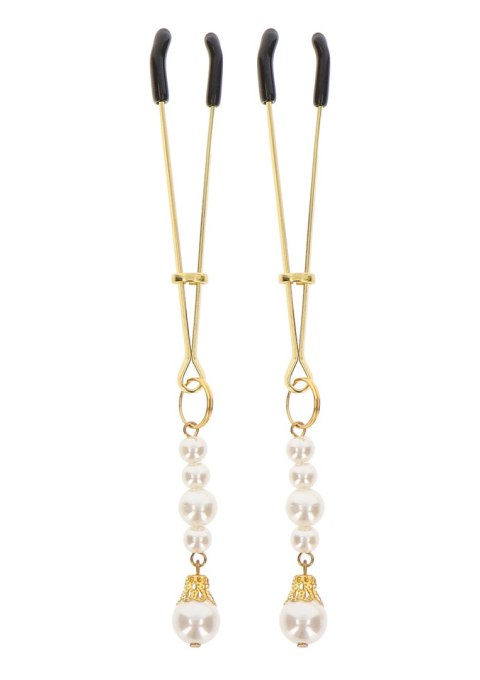Zaciski Na Sutki Tweezers With Pearls Gold Taboom Taboom