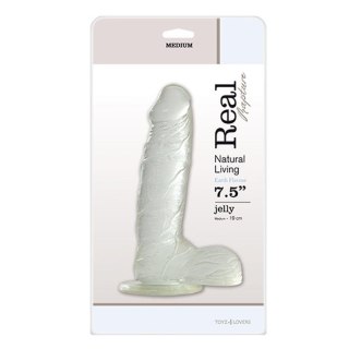 Dildo-JELLY DILDO REAL RAPTURE CLEAR 7.5" Real Rapture