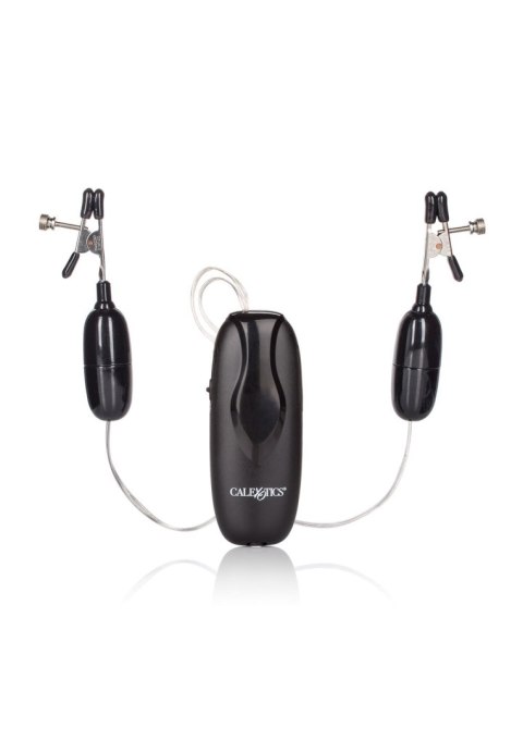 Vibrating Nipple Clamps Black CalExotics