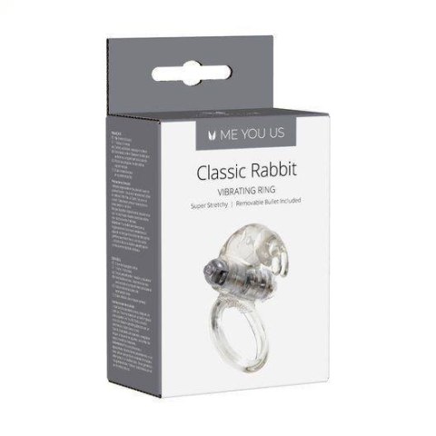 Pierścień- Me You Us Classic Rabbit Cock Ring Transparent Me You Us