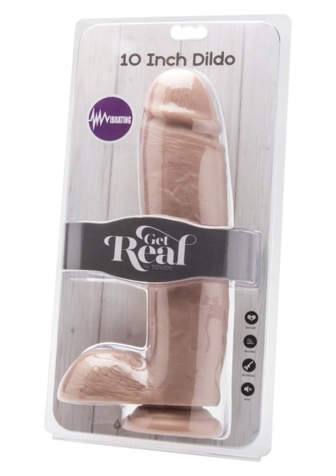 Dildo 10 in. w/ Balls Vibrator Light skin tone TOYJOY
