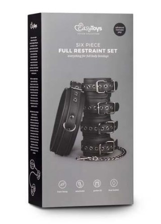 Kajdanki-Fetish set with collar, ankle- and wrist cuffs Easytoys