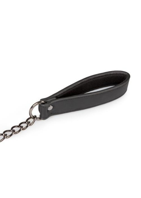Wiązania-Leather Collar With Nipple Chains Easytoys