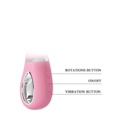 PRETTY LOVE - TERNENCE USB PINK 4 rot. 12 vibration Pretty Love