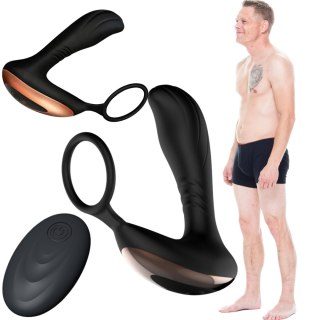 Stymulator-Prostate Massager with Ring USB 10 Function / Remote Control B - Series Magic