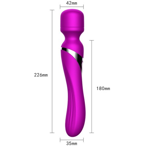 Stymulator-Silicone Dual Massager USB 7+7 Function Purple B - Series Fox