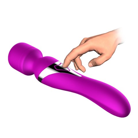 Stymulator-Silicone Dual Massager USB 7+7 Function Purple B - Series Fox