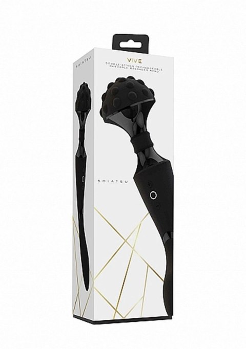 Stymulator- Shiatsu Bendable Massager Wand - Black Vive