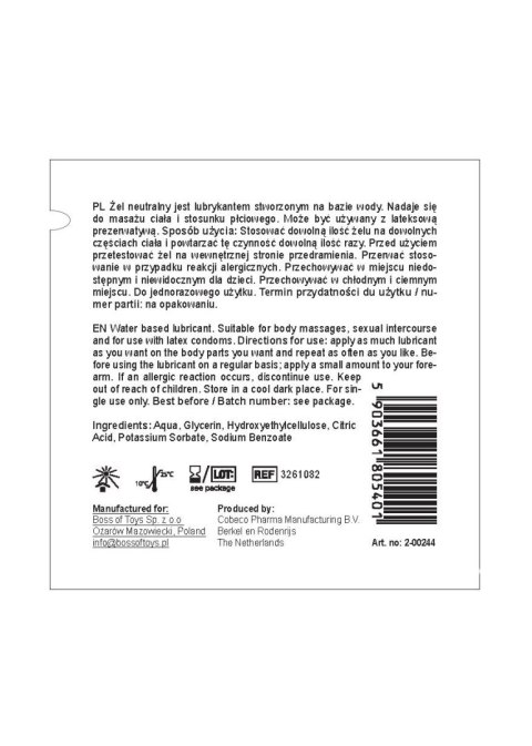 Żel-BOYS of TOYS Glide 3 ml B - Series Health
