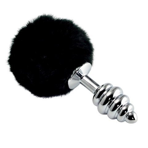 Spiral Pompon Metal Plug Black Lovetoy