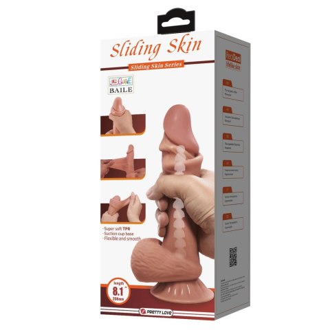 BAILE - Sliding Skin 8,5'' Suction base Bendable TPR BAILE