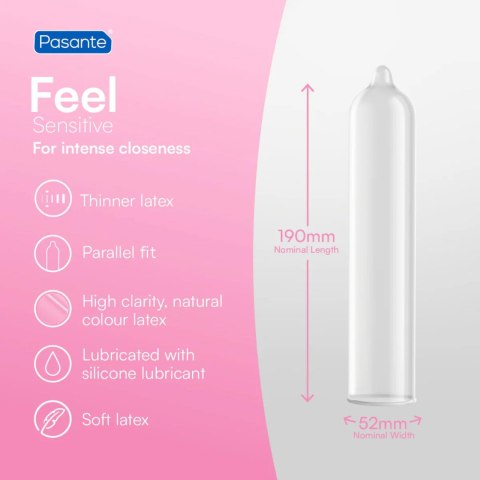Pasante Sensitive/Feel Condoms 3 pcs Pasante