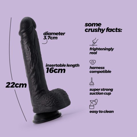 CRUSHIOUS INVIKTUS 8 LIQUID SILICONE DILDO BLACK Crushious