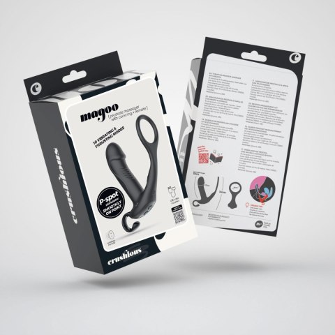 CRUSHIOUS MAGOO PROSTATE MASSAGER WITH COCKRING AND REMOTE CONTROL Crushious