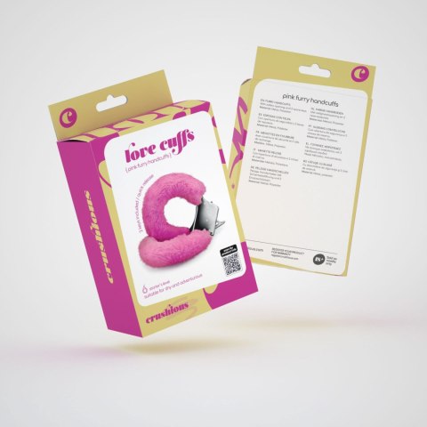 LOVE CUFFS FURRY HANDCUFFS CRUSHIOUS PINK Crushious