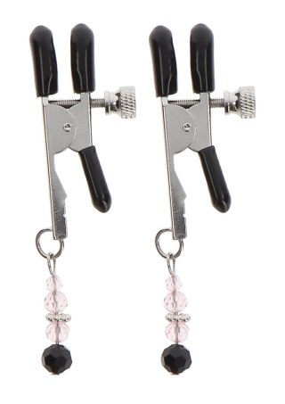 Adjustable Clamps With Beads Silver Taboom