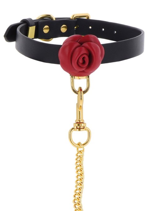 Wild Roses Collar & Leash Black Taboom