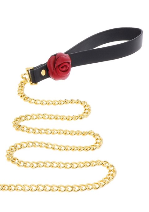 Wild Roses Collar & Leash Black Taboom
