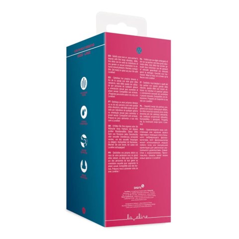 Non-Phallic Vibrating Dildo - Large - Raspberry Red Loveline
