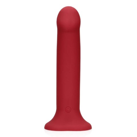 Non-Phallic Vibrating Dildo - Large - Raspberry Red Loveline