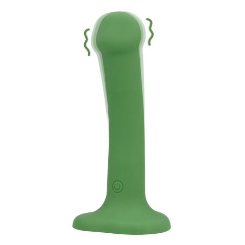 Non-Phallic Vibrating Dildo - Small - Forest Green Loveline