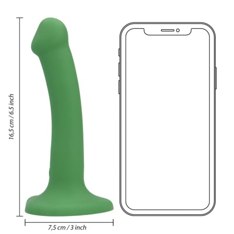Non-Phallic Vibrating Dildo - Small - Forest Green Loveline