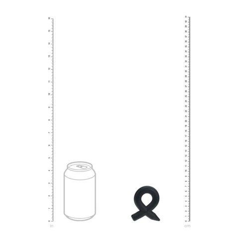 Pencil Liquid Silicone Cockring - Black Levelz
