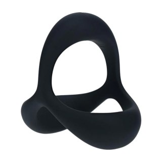 Tri O Ergo Silicone Cockring - Black Levelz