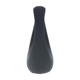 Vibrating Liquid Silicone Cock and Ball Ring - Black Levelz