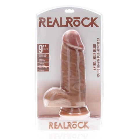 Extra Thick Straight with Balls 23 cm - Tan RealRock