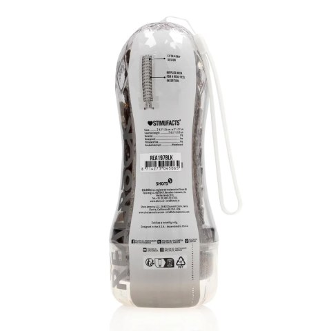 Easy Rider - Textured Masturbator - Black RealRock