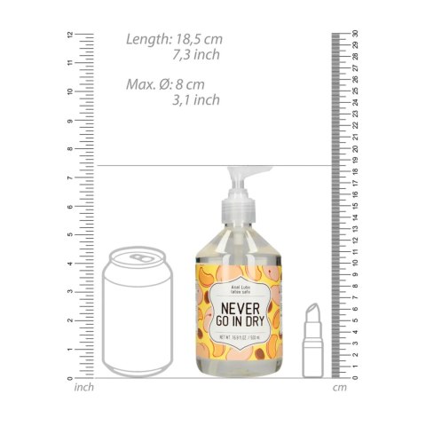 Never Go In Dry - Waterbased Anal Lubricant - 500 ml S-Line