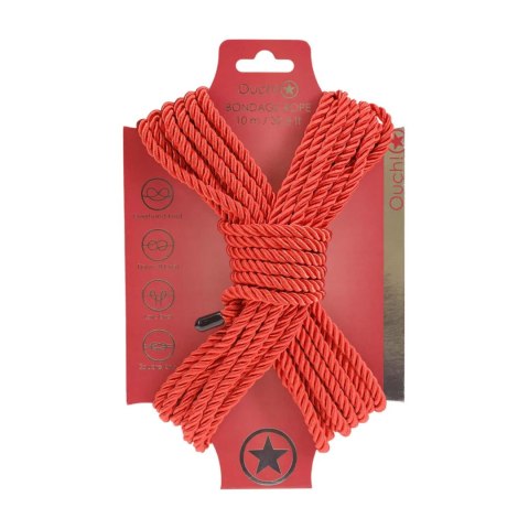 Polyester Bondage Rope - 32.8 ft / 10 m - Red Ouch!
