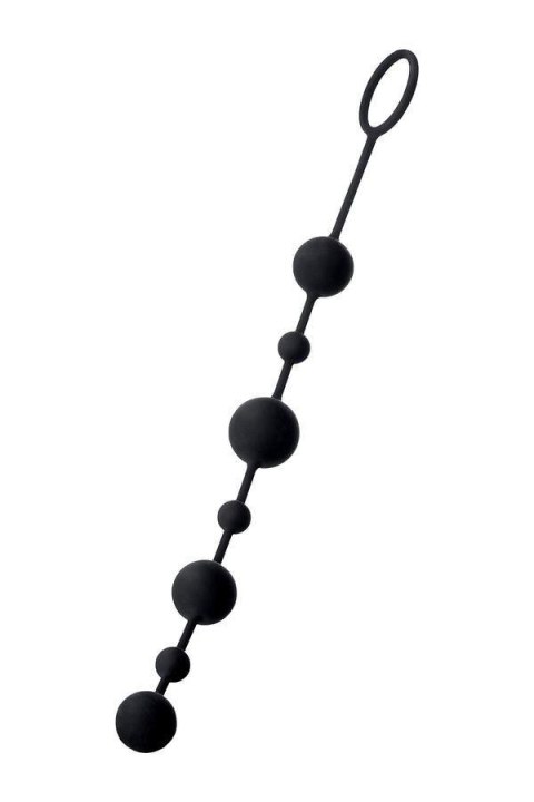 Anal beads Toyfa A-toys Coron, with balls, silicone, black, 35,9 cm A-Toys