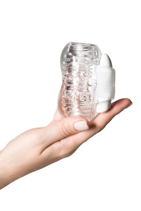 Lingam Khani, Vibrating Masturbator, TPE, Transparent, 9 cm Lingam by TOYFA