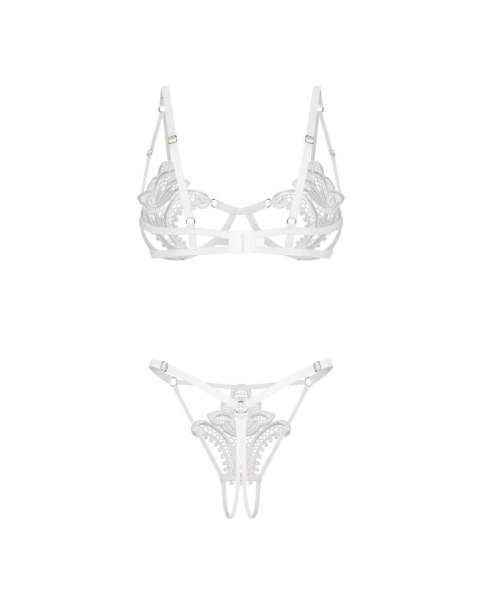 Luise Sublim White komplet 2-częściowy otwarty L/XL Obsessive
