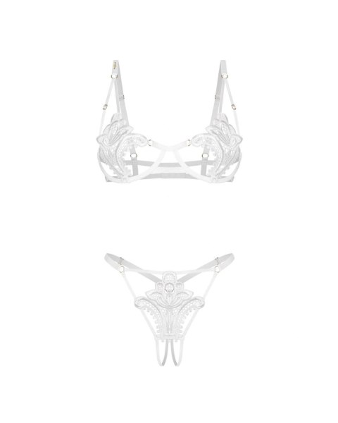 Luise Sublim White komplet 2-częściowy otwarty S/M Obsessive