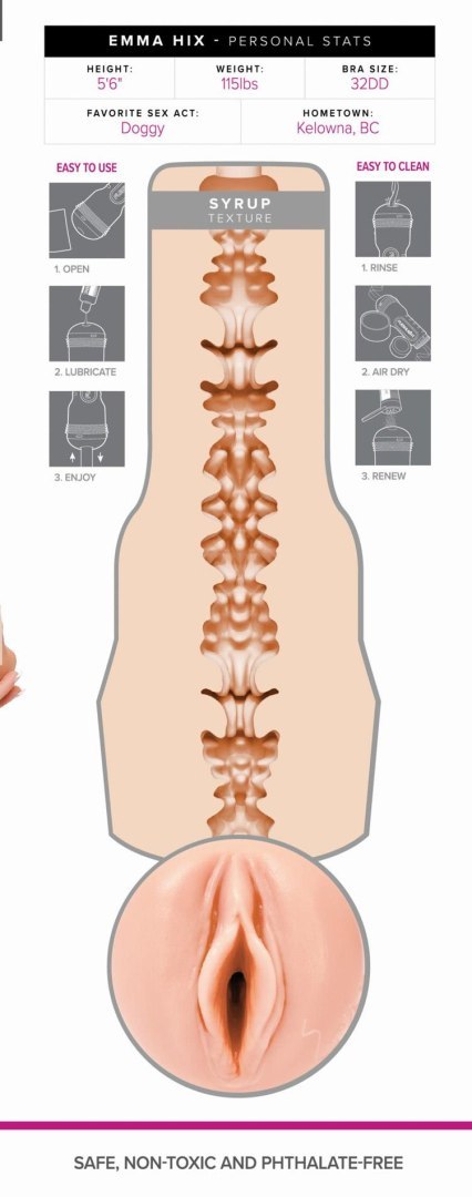Fleshlight - Girls Emma Hix Syrup Signature Vagina Beige Fleshlight