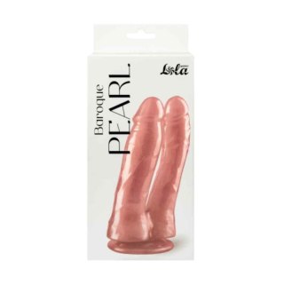 Double pearlescent dildo Baroque Pearl Pink Pearl