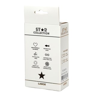 Star Collection - Pink Silicone Anal Plug L- Purple Stone Star Collection