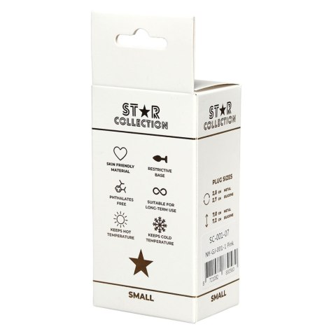 Star Collection - Pink Silicone Anal Plug S - Pink Stone Star Collection