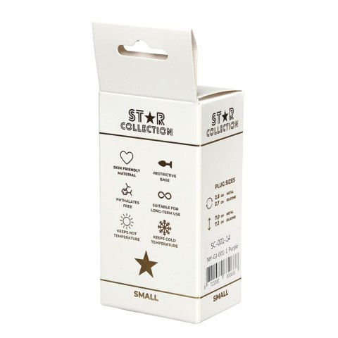 Star Collection - Purple Silicone Anal Plug S - Purple Stone Star Collection