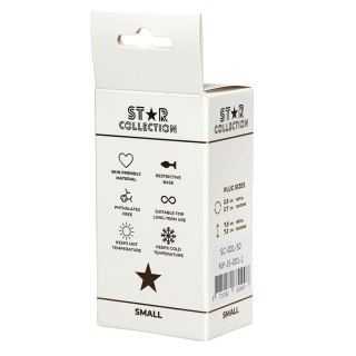 Star Collection - Silver Metal Anal Plug S - Clear Stone Star Collection