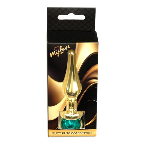 MyLove Toys - Jewellery Gold BUTT PLUG- Green MyLove Toys