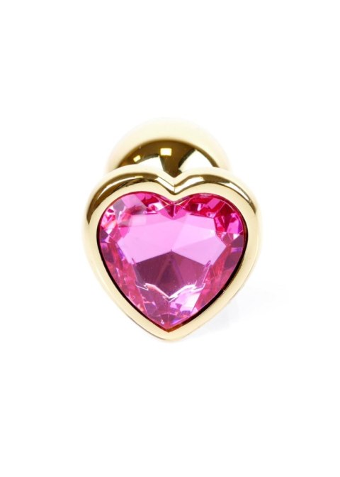 MyLove Toys - Jewellery Gold Heart PLUG- Pink MyLove Toys